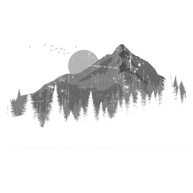 Moonlit Peaks Silhouette
