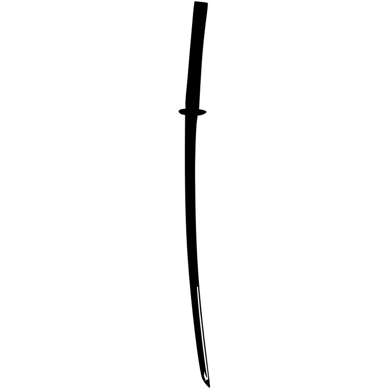Samurai Japan Katana Ninja Sword retro Vector 1