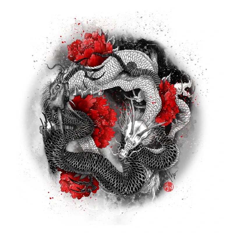 Der Drache, Ryu, ist ein mythisches Wassertier