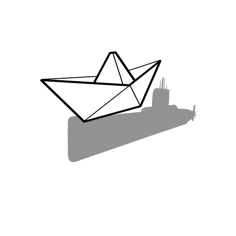 Papier-Unterwasser-Bootsschirm