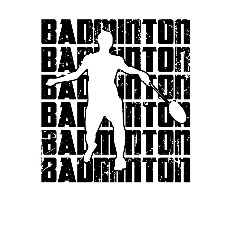 Lustiger Badmintonspieler