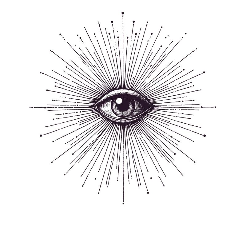 Mystisches Augen-Strahlen-Design