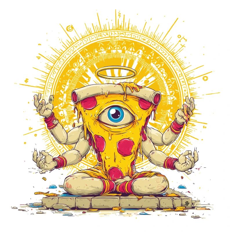 Krasser Pizza-Gott