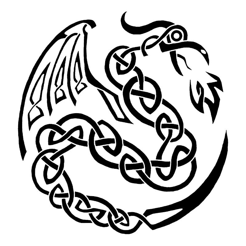 Schwarzer keltischer Drache