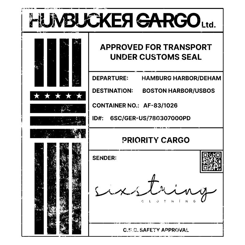 Shipping Label, schwarz