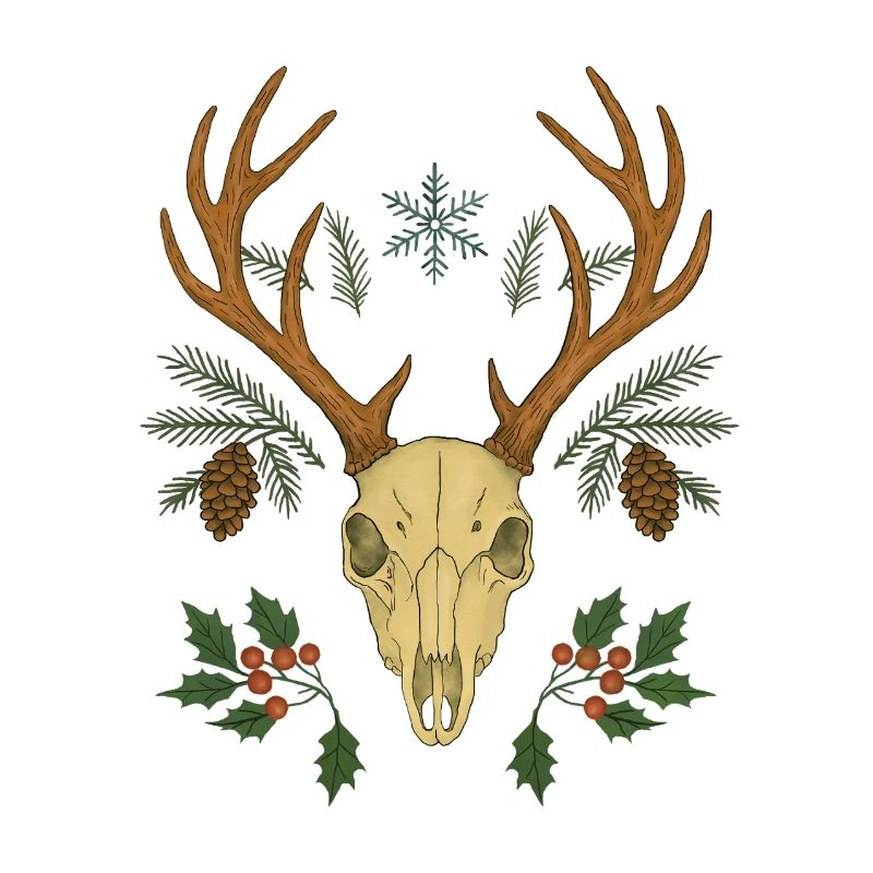 Winterhirsch-Schädelwappen
