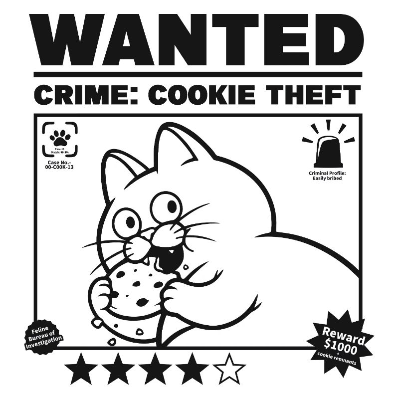 Wanted Plakat Katze