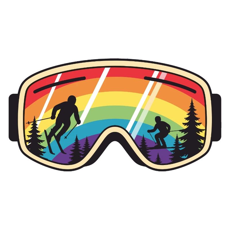 Skibrille Regenbogenberg