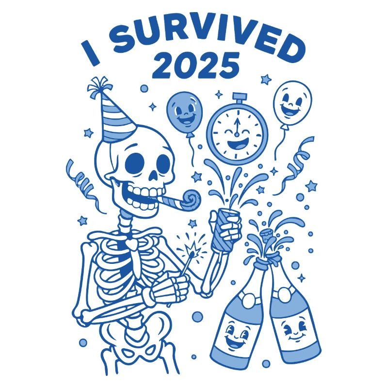 I Survived 2025 Skeleton Celebration Fun