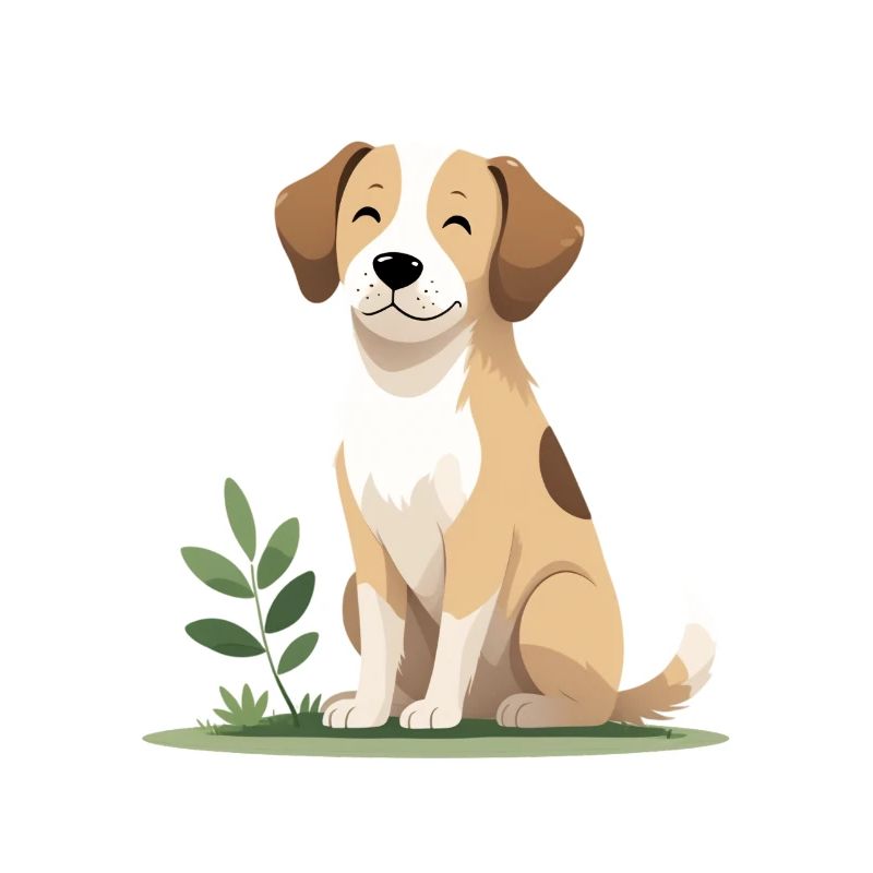 Chiot joyeux dans l’herbe