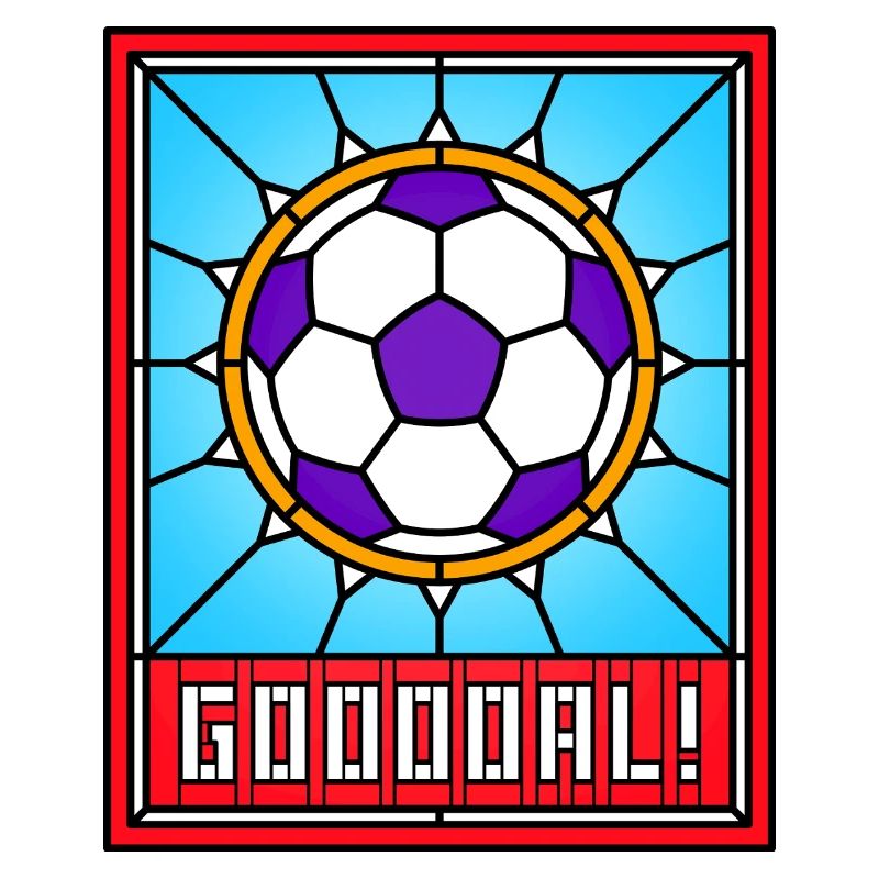 Buntglas-Fußball