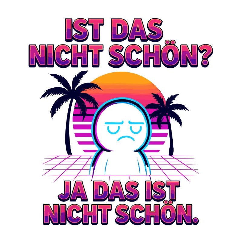 Nicht-schön Synthwave Neonspruch