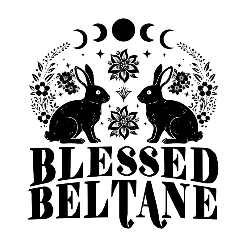 Beltane Blessings May Day Pagan Rabbit Bunny