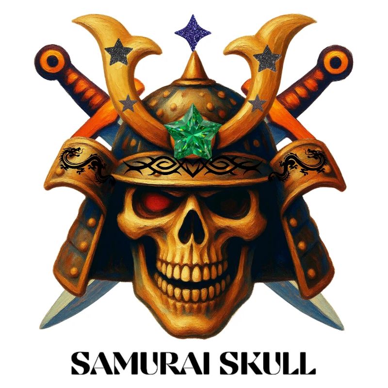 Samurai Skull T-Shirt-Design.