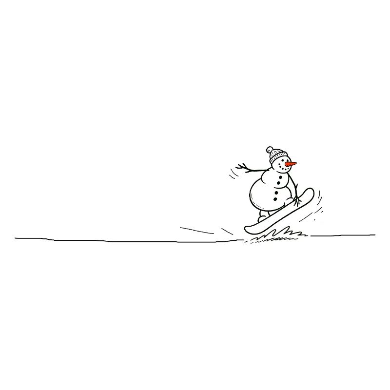 Snowbaord-Schneemann