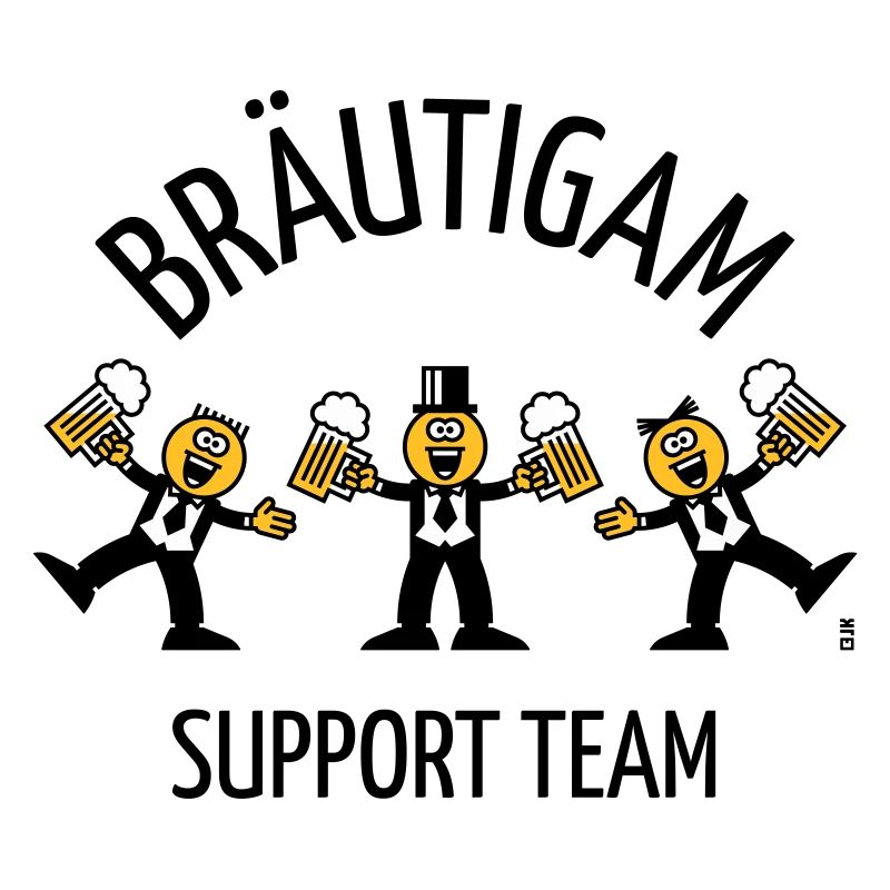 Bräutigam Support Team (JGA, Karikatur, Tanz, B)