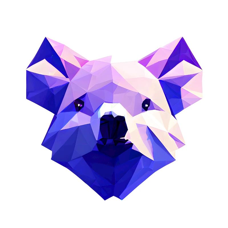 Conception polygonale de l’ours Koala