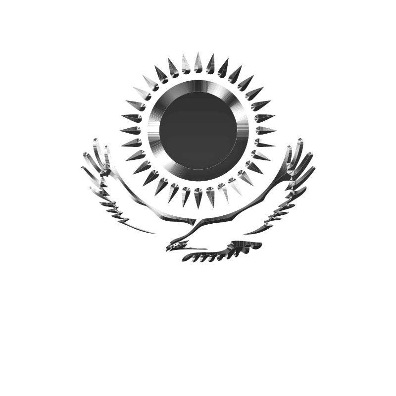 Kazakhstan Eagle steppe aigle drapeau d'argent drapeau