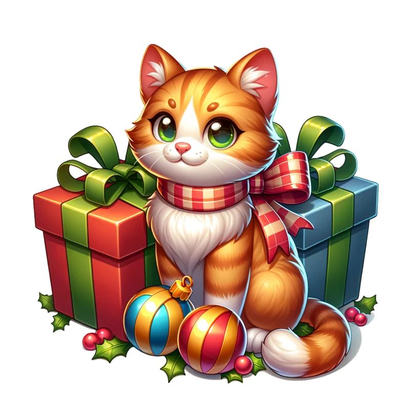 Weihnachten Katze