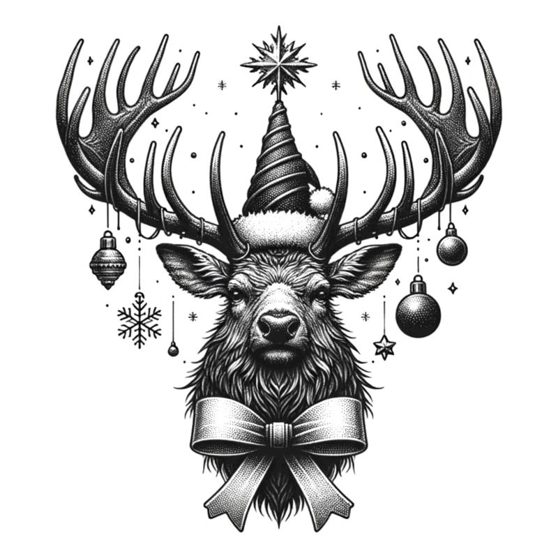 Cool Weihnachts Elchkopf Geweih