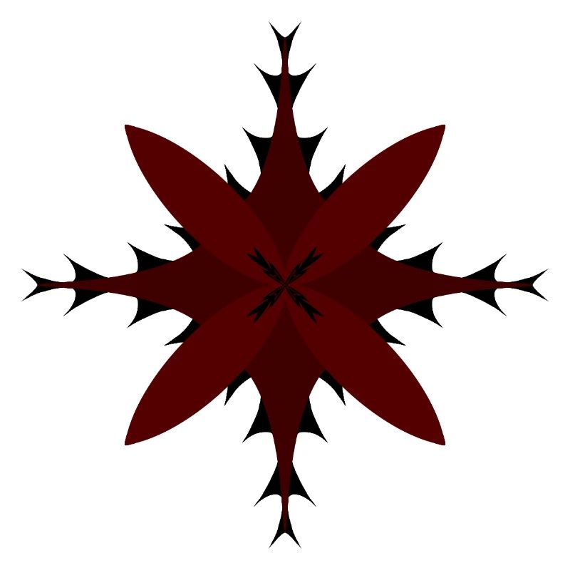 Roter Spitzstern Muster