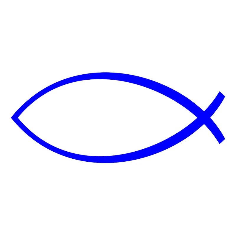 Ichtus Fisch dunkelblau