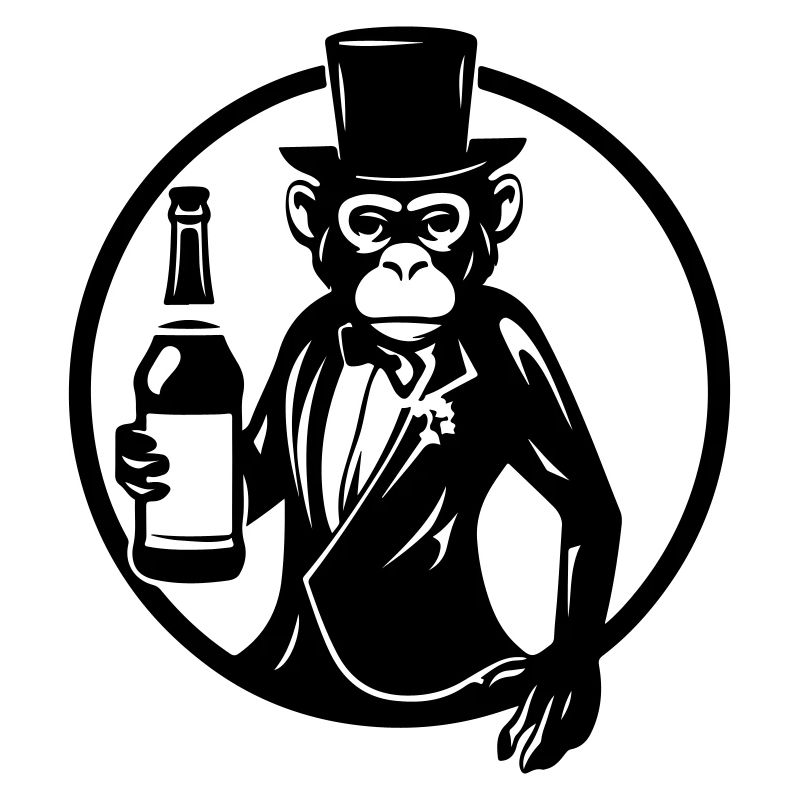 Drunk Monkey Drinking Drunk