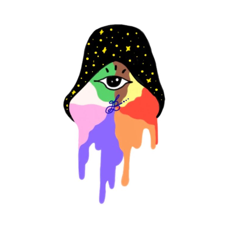 Sternenregenbogen Mystische Illustration