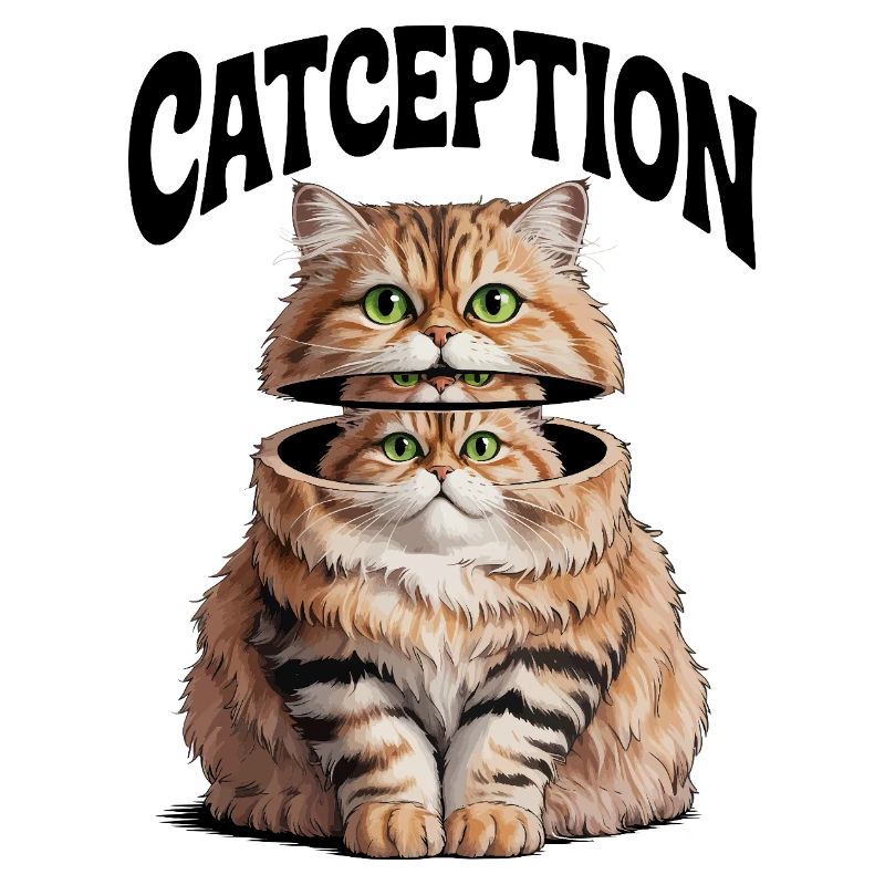 Geteiltes Katzenduo-Porträt