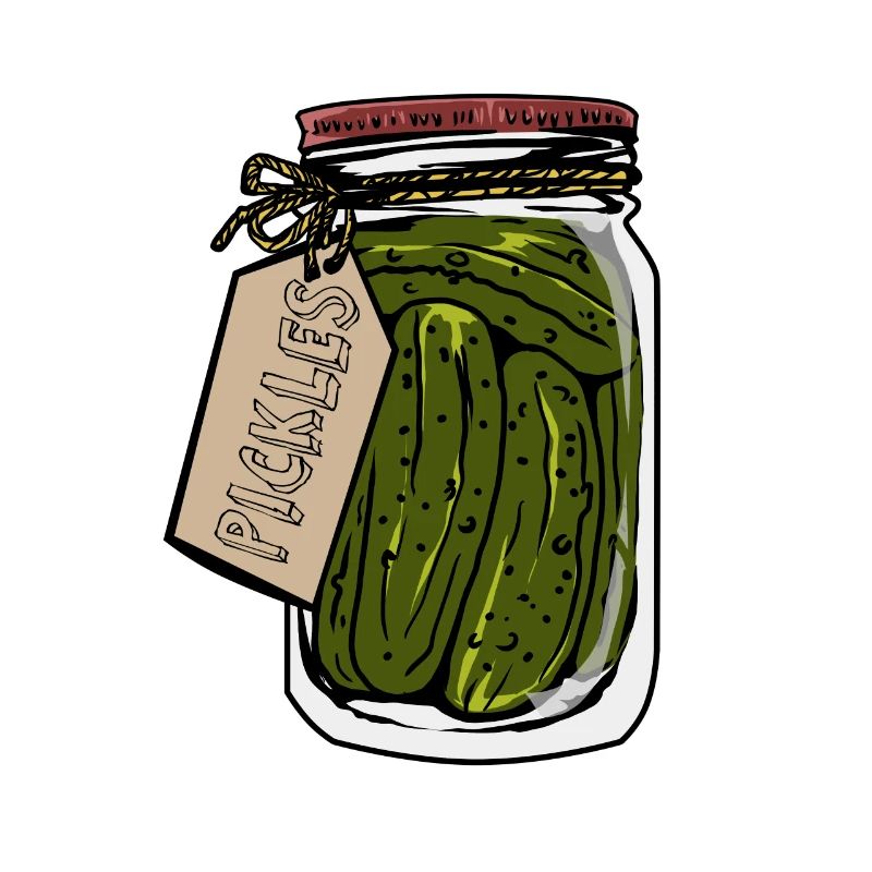 Cornichons dans un pot cadeau pour amis et cornichons