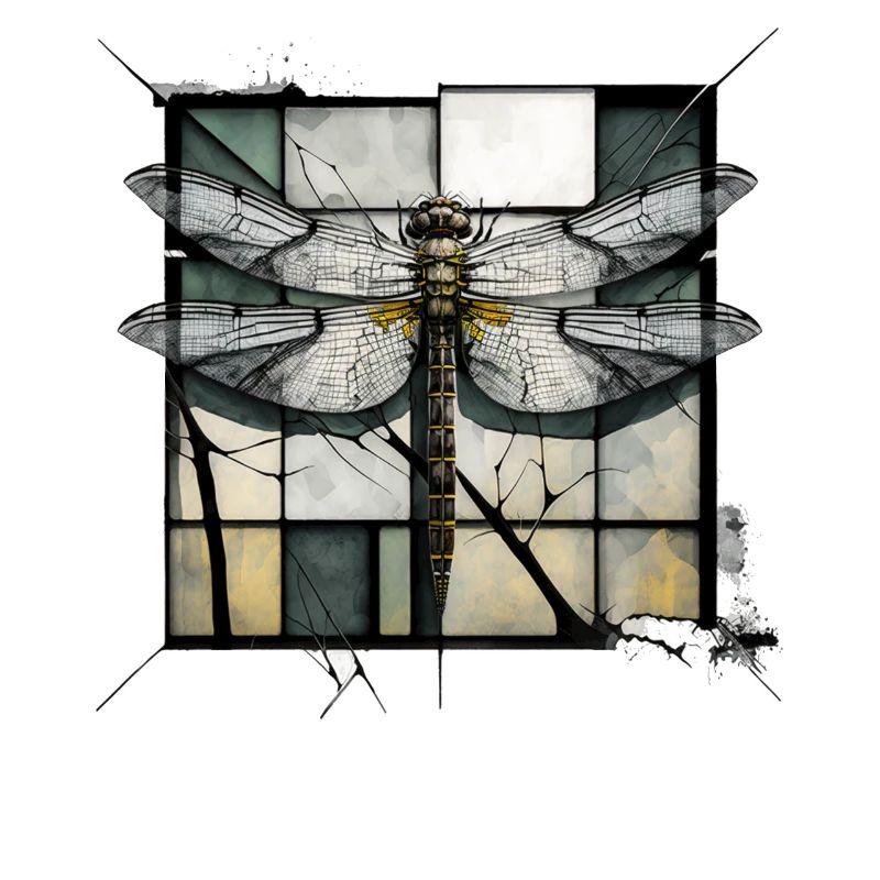 Libelle Insekten Kunst Geschenkidee Tier Mann