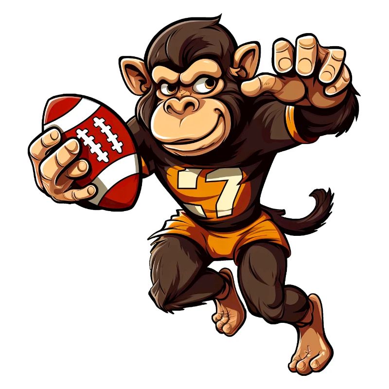 Affen Rugbyspieler