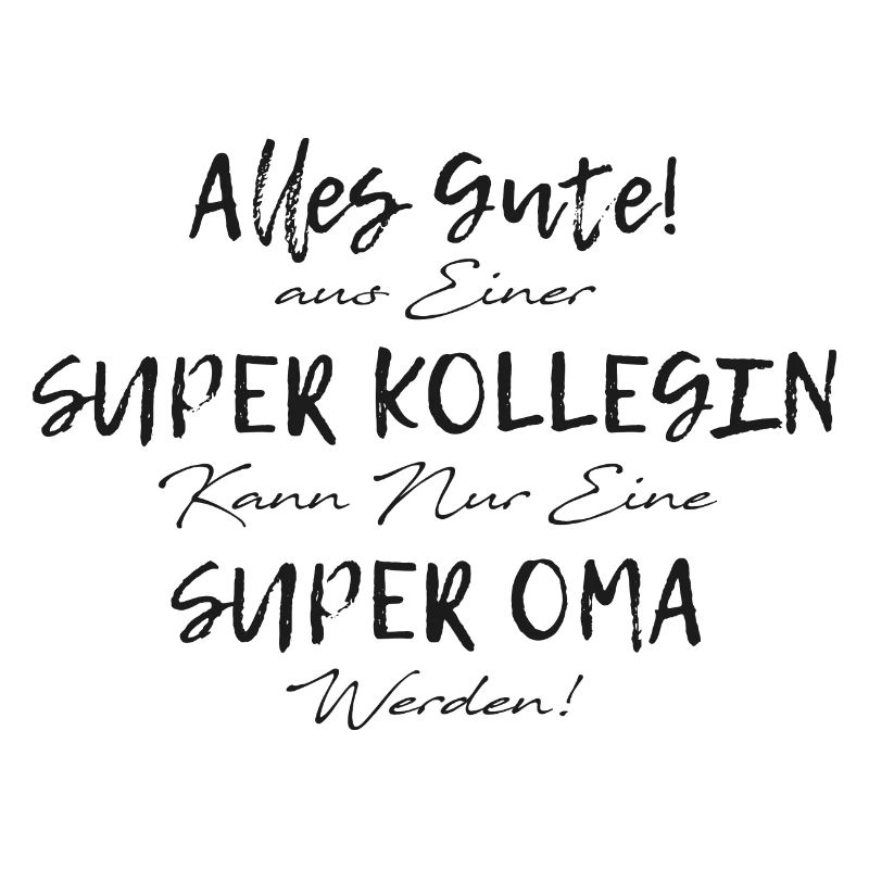 Arbeitskollege der ein Großmutter Oma Geschenk ist