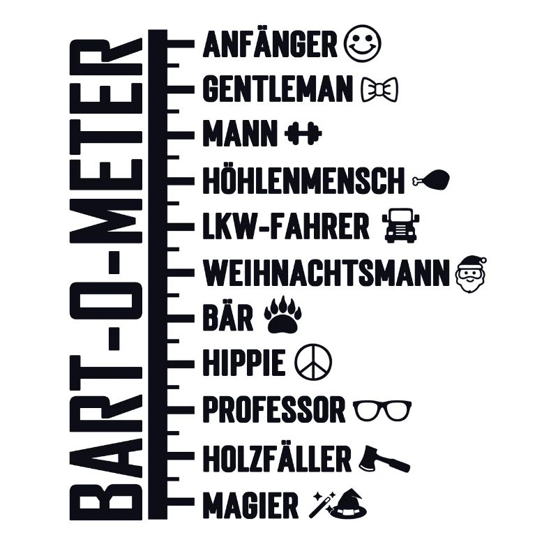 Bart-o-meter Bart Länge Lineal Geschenkidee