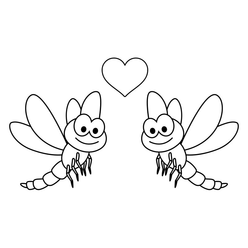libellule comic couple amour