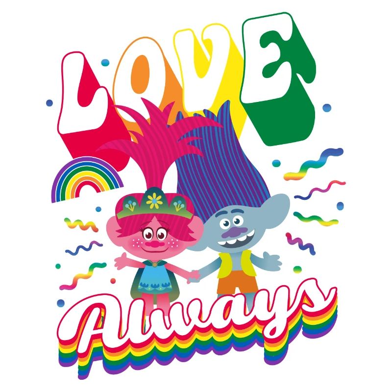 Trolls Love Always Regenbogen Farben
