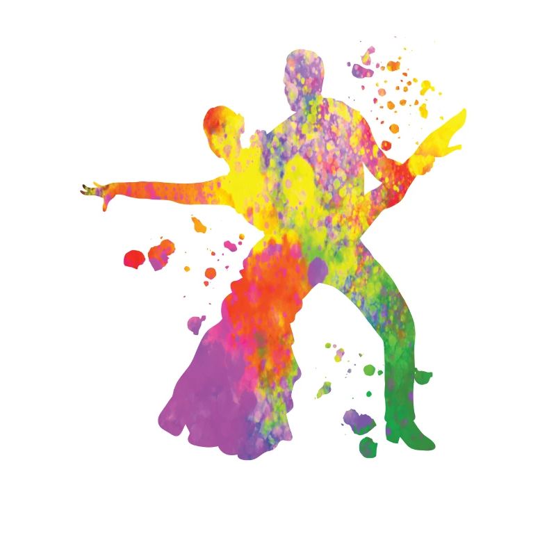 Danseuse d’aquarelle de couple de danse latine