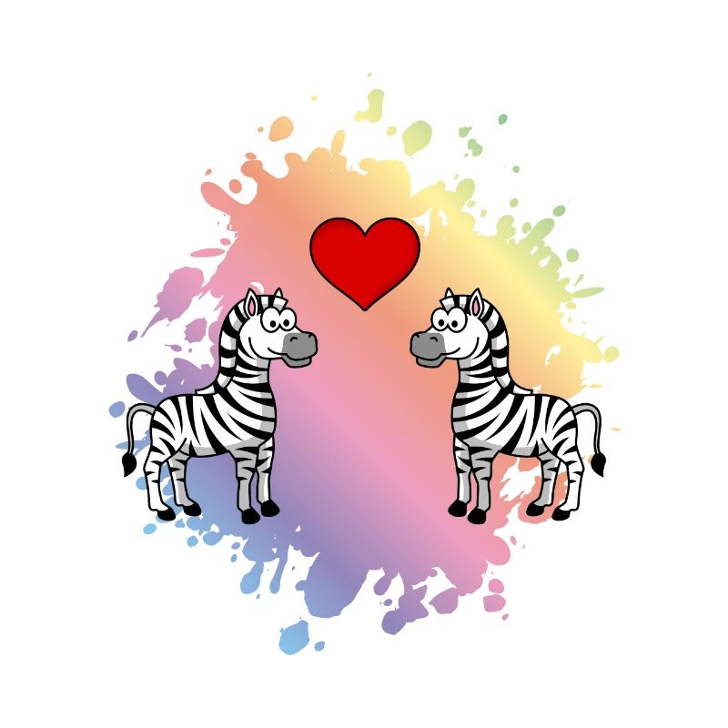 Zebra Comic Paar Liebe
