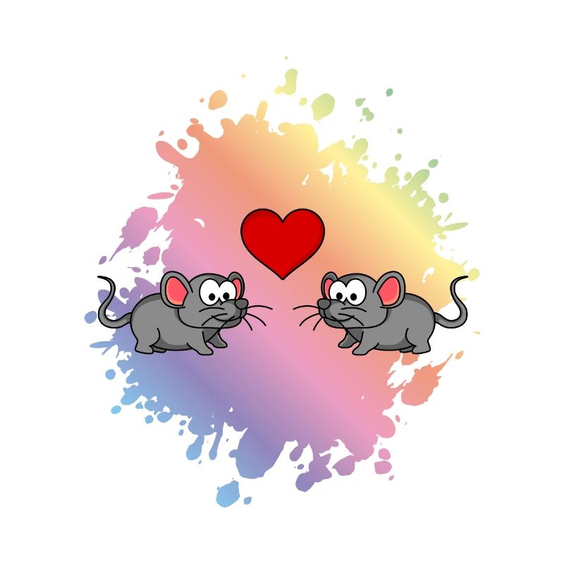 Maus Comic Paar Liebe