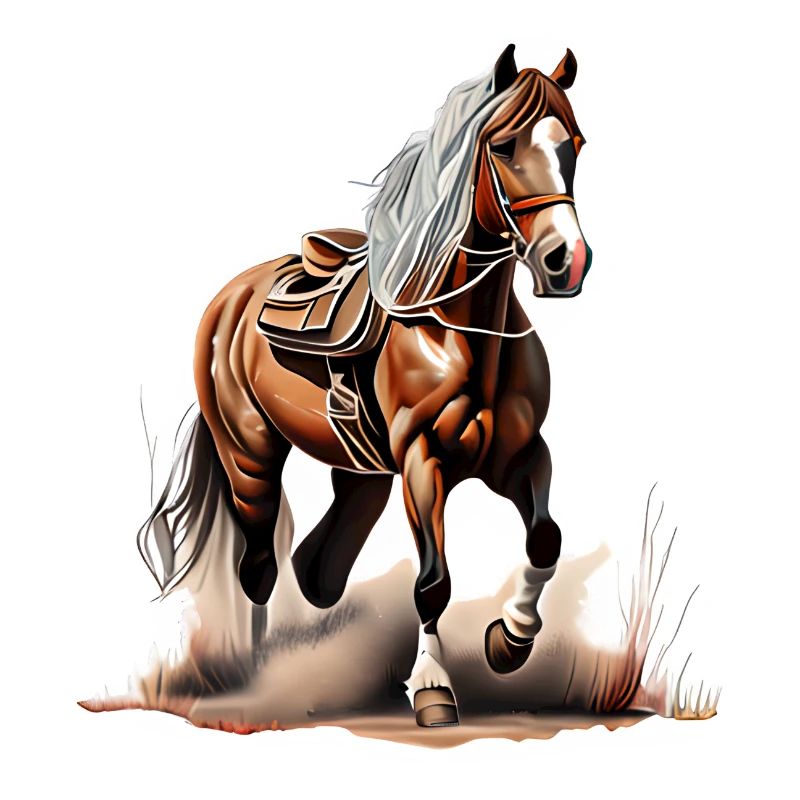 Ein Cowboypferd