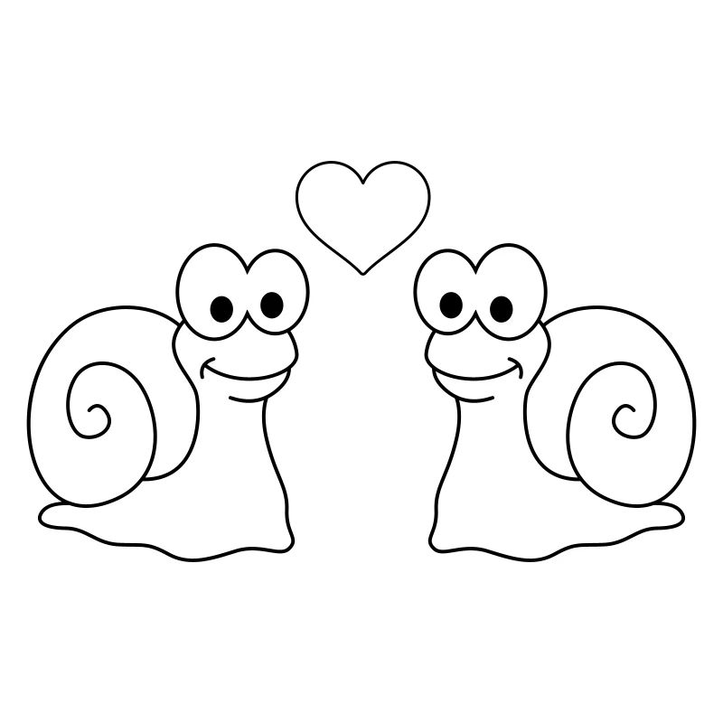 Schnecke Comic Paar liebe