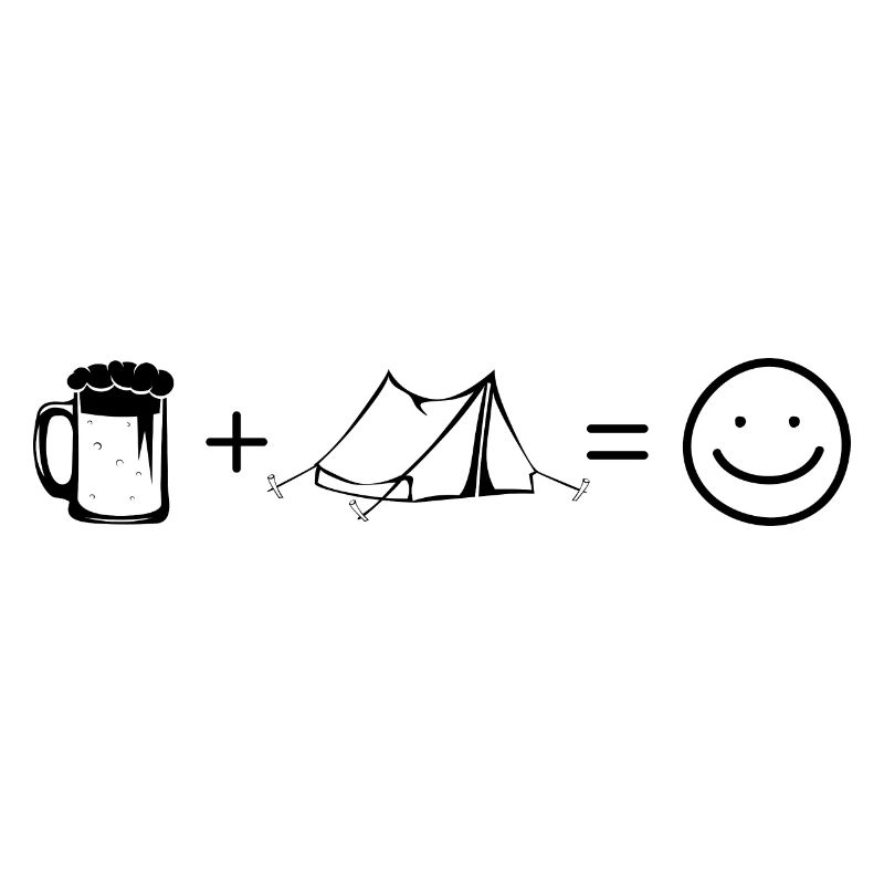 Bier Smile Face und Camping 1 -