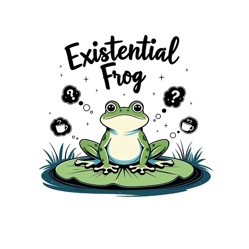 Existential Frog – Funny Brooding Motif