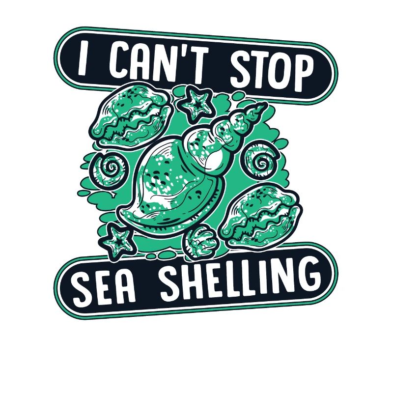 I Can't Stop Sea Shelling Shell Bivalvia Seashell