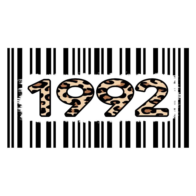 1992 anniversaire 30 ans code-barres léopard