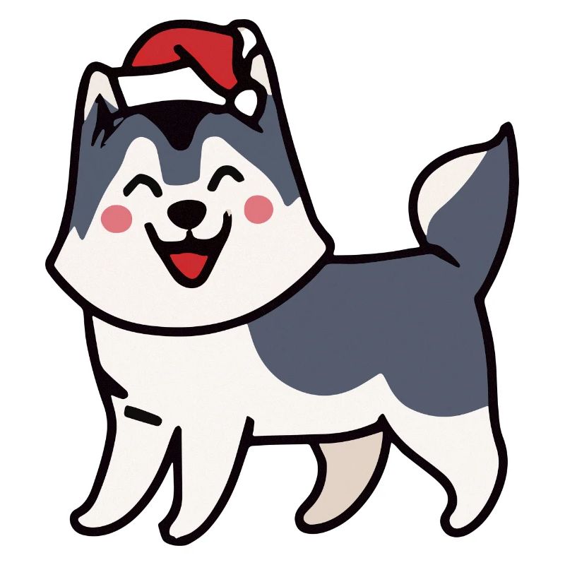 Husky-Weihnachtsmann Hund Malamute