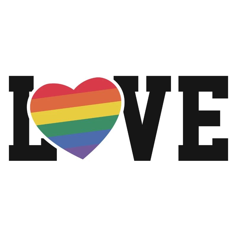 Love Regenbogen Herz