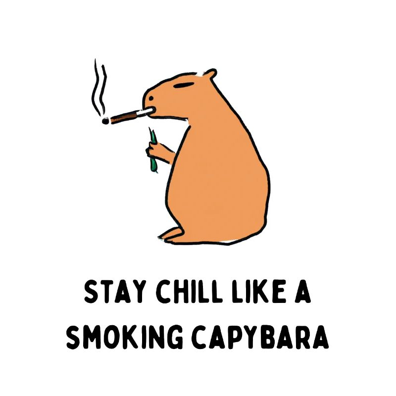 Smoking capybara