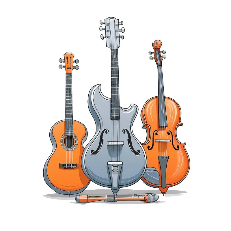 Gitarre, E-Gitarre und Cello