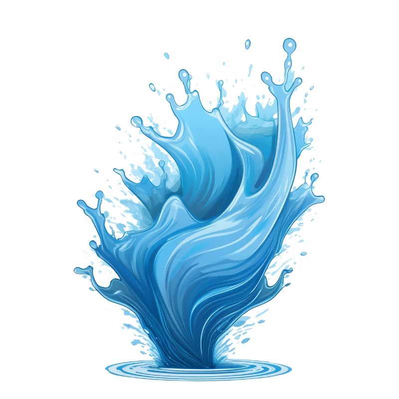 Blauer Wasser Spritzer